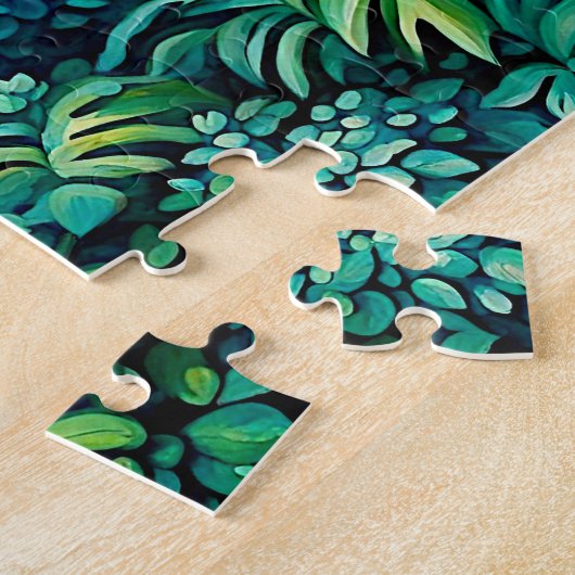 Lush Tropical Blätter Puzzle (Seite)
