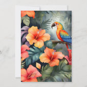 Lush Tropical Floral Graduation Party and Luau Einladung (Rückseite)