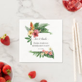 Lush Tropical Garden Blume Blühende Alterung Serviette (Beispiel)