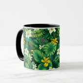 Lush Tropical Green - Tropical Foliage Beach Tasse (Vorderseite Links)