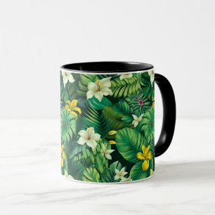 Lush Tropical Green - Tropical Foliage Beach Tasse