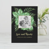 Lush Tropical Greenerenerity Foto Vielen Dank Dankeskarte (Stehend Vorderseite)