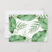 Lush Tropical Greenerenerity Wedding RSVP (Rückseite)