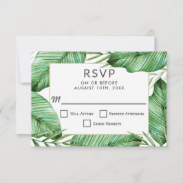Lush Tropical Greenerenerity Wedding RSVP