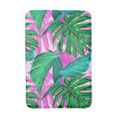Lush Tropical Island Foliage Bath Mat Badematte (Vorderseite Vertikal)