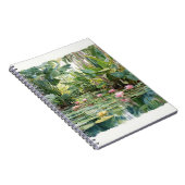 Lush Tropical Lily Pond Botanische Art Notebook Notizblock (Rechte Seite)