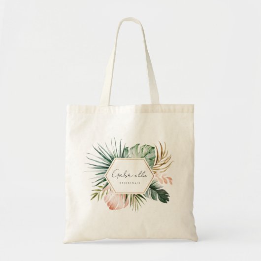 Lush Tropics Bridesmaid Bachelorette Tote Bag Tragetasche (Vorne)