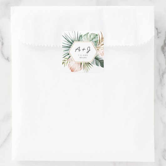 Lush Tropics Fevor Square Sticker (Tasche)