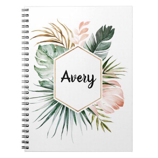 Lush Tropics Personalisiert Notebook Notizblock (Vorderseite)