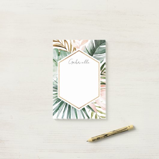 Lush Tropics Post It Pad Post-it Klebezettel (Auf Schreibtisch)