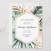Lush Tropics Save the Date Einladung (Vorderseite)