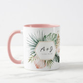 Lush Tropics Wedding Coffee Tasse (Links)