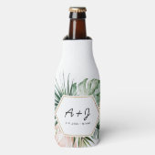 Lush Tropics Wedding Flasche Cooler gemütlich Flaschenkühler (Flaschenvorderseite)