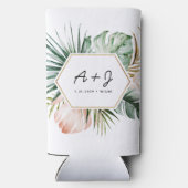 Lush Tropics Wedding schlank kann gemütlich. Selters Dosenkühler (Rückseite)