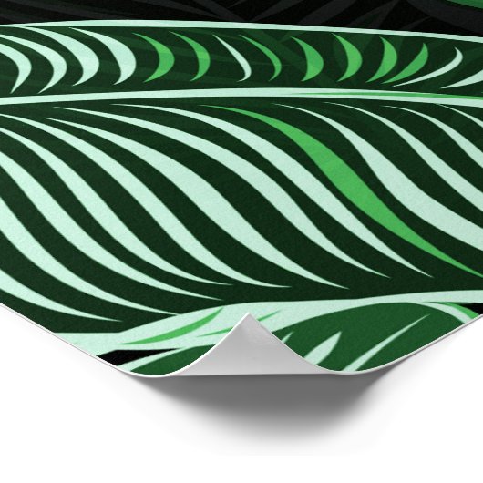 Lush Warm Dschungel Blätter Poster (Ecke)