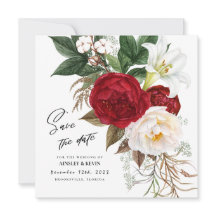 Lush Watercolor Floral Bouquet Monogram Wedding