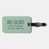 Lush Watercolor Floral Monogram Gepäckanhänger (Rückseite horizontal)