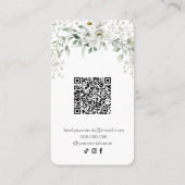 Lush White Blume für das Display Business Visitenkarte (Rückseite)