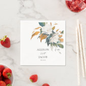 Lush White Floral Wedding Serviette (Beispiel)