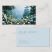 Lush White Hydrangea Flower Misty Mountain Forest Visitenkarte (Vorne/Hinten)