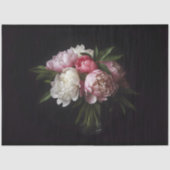 Lush White Pink Peony Floral Bouquet G9 Decoupage Seidenpapier (Vorderseite)