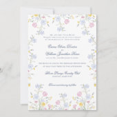 Lush Wildflower Meadow Wedding Einladung (Vorderseite)