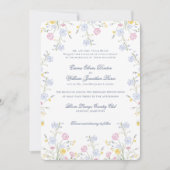Lush Wildflower Meadow Wedding Einladung (Vorderseite)