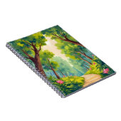 Lush Wood Stroll | Green Nature Watercolor Notizblock (Rechte Seite)