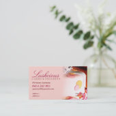 Lushcious Cake Business Cards Visitenkarte (Stehend Vorderseite)