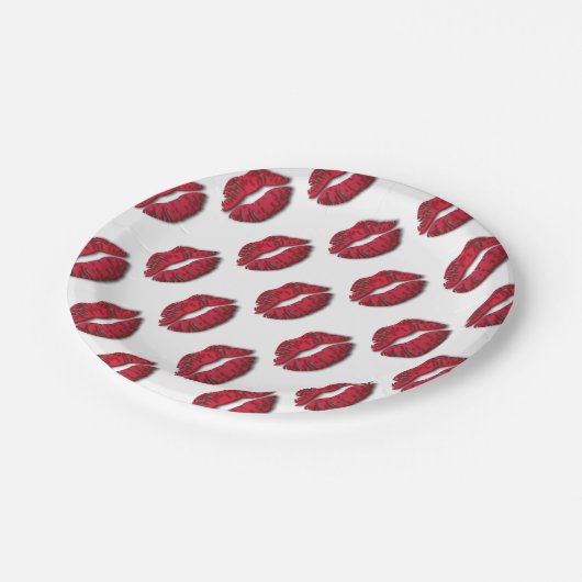 Lushious Lippen Pappteller (Schrägansicht)