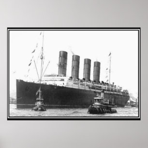 Lusitania 1906 Vintages Foto Poster