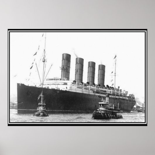 Lusitania 1906 Vintages Foto Poster (Vorne)