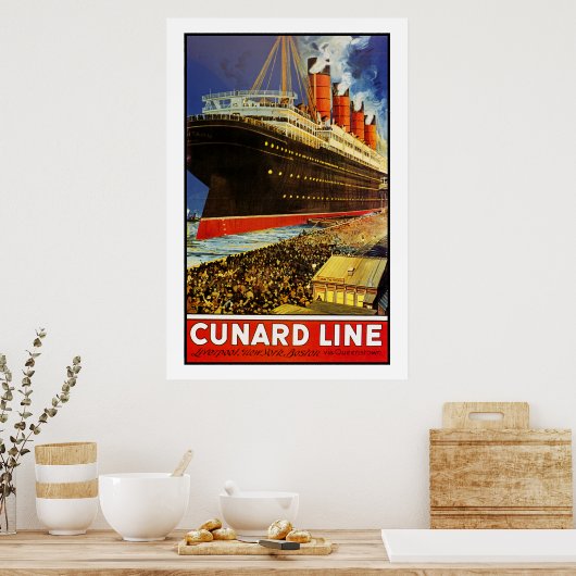 Lusitania Abfahrt Poster (Küche)