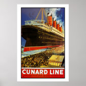 Lusitania Abfahrt Poster (Vorne)