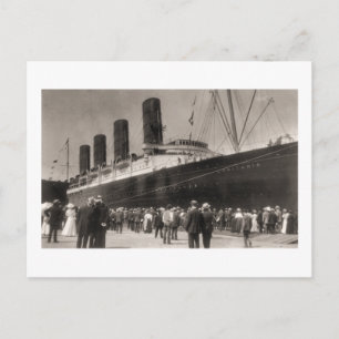 Lusitania erreicht New York City 1907 Postkarte