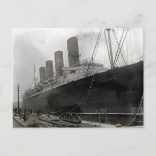 Lusitania Liverpool Docks 1906 Vintage Ozeandampfe Postkarte