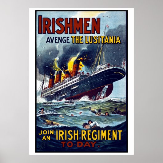 Lusitania Ship Poster (Vorne)