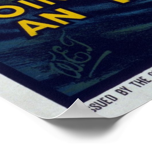 Lusitania sinken, WW1-Army-Poster Poster (Ecke)