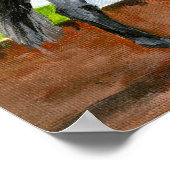 Lusitano Horse Portrait Poster (Ecke)