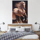 Lusitano Pferdeöl Paint Leinwanddruck (Insitu (Schlafzimmer))
