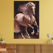 Lusitano Pferdeöl Paint Leinwanddruck (Insitu (Wohnzimmer))