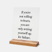 Lust auf akrobielle Unterschrift Acrylschild (Winkel)