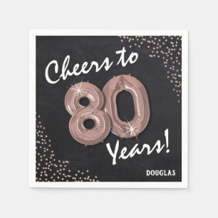 Lust auf die 80 Jahre! 80. Geburtstag Serviette