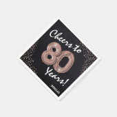 Lust auf die 80 Jahre! 80. Geburtstag Serviette (Ecke)