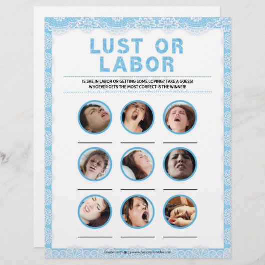 Lust oder Arbeit [Spitzen [blau] Briefbogen (Vorne/Hinten)