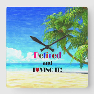 Lust und Liebe Quadratische Wanduhr