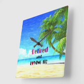 Lust und Liebe Quadratische Wanduhr (Winkel)