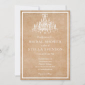 Lüster auf braunem Papier Einladung (Vorderseite)