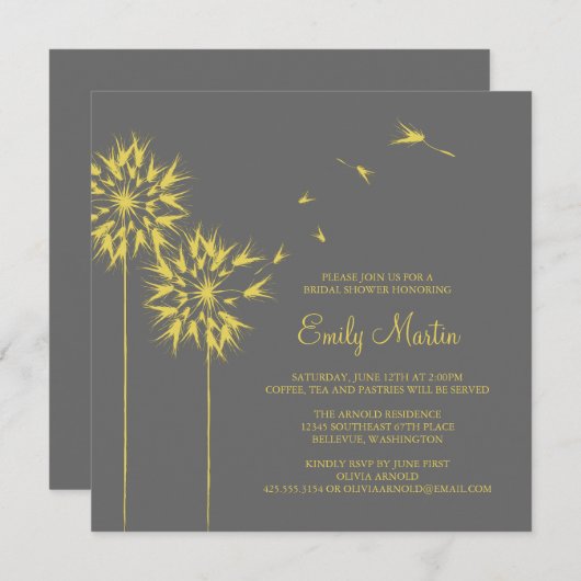 Lüster-Dusche Einladung (Vorne/Hinten)