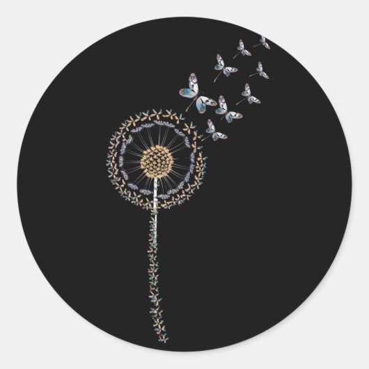 Lüster ganz aus Schmetterlingen Runder Aufkleber (Vorderseite)